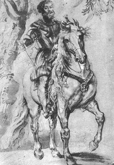 Study for an Equestrian Portrait of the Duke of Lerma Peter Paul Rubens